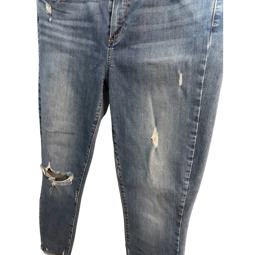PAIGE Verdugo Crop Skinny Jeans Nathan Destructed Distressed Stretch Denim 29 - Picture 3 of 9